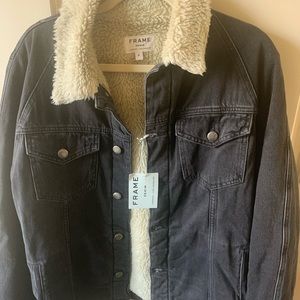 NWT Frame Black Denim Coat